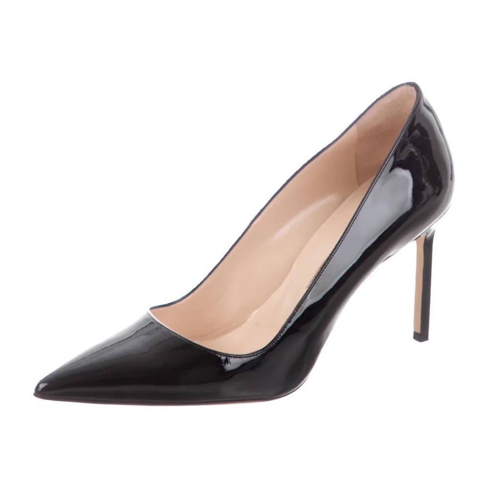 Manolo Blahnik Black Patent Leather Pumps 39 Christian Louboutin Jimmy Choo